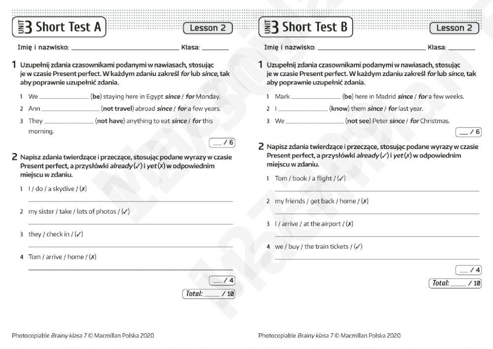Brainy Klasa 5 Testy Pdf Unit 3 Brainy 7 Unit 3 online exercise for | Live Worksheets