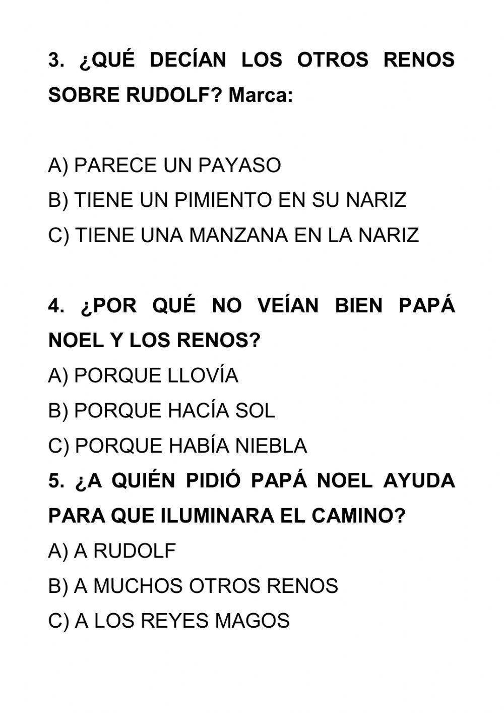 Comprensión oral navidad