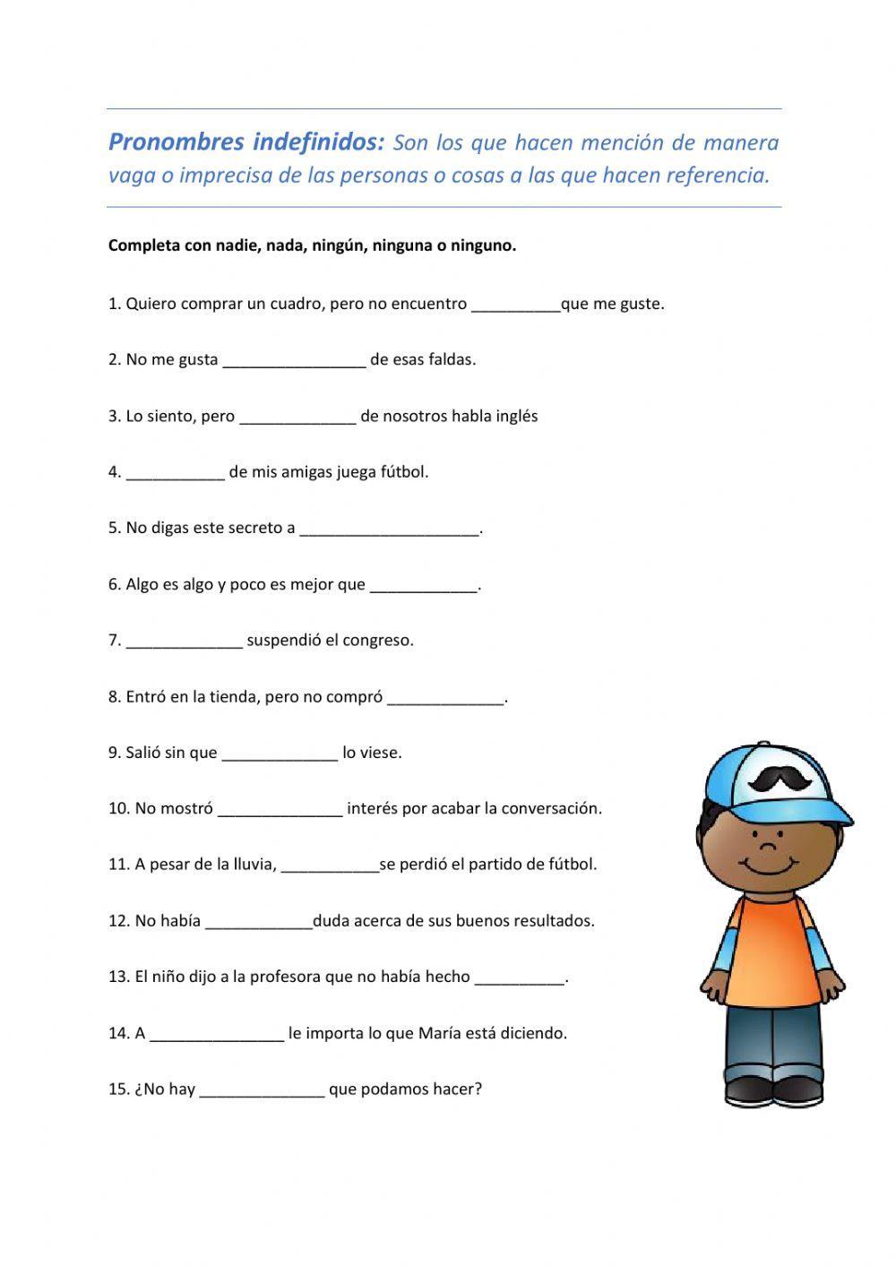 Pronombres indefinidos