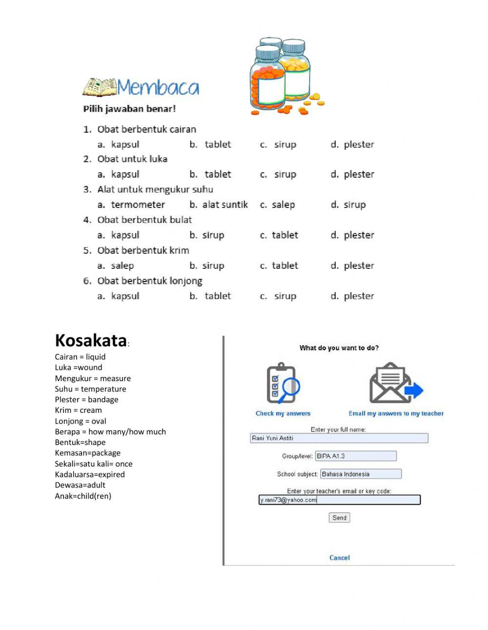 Jenis obat dan bentuknya