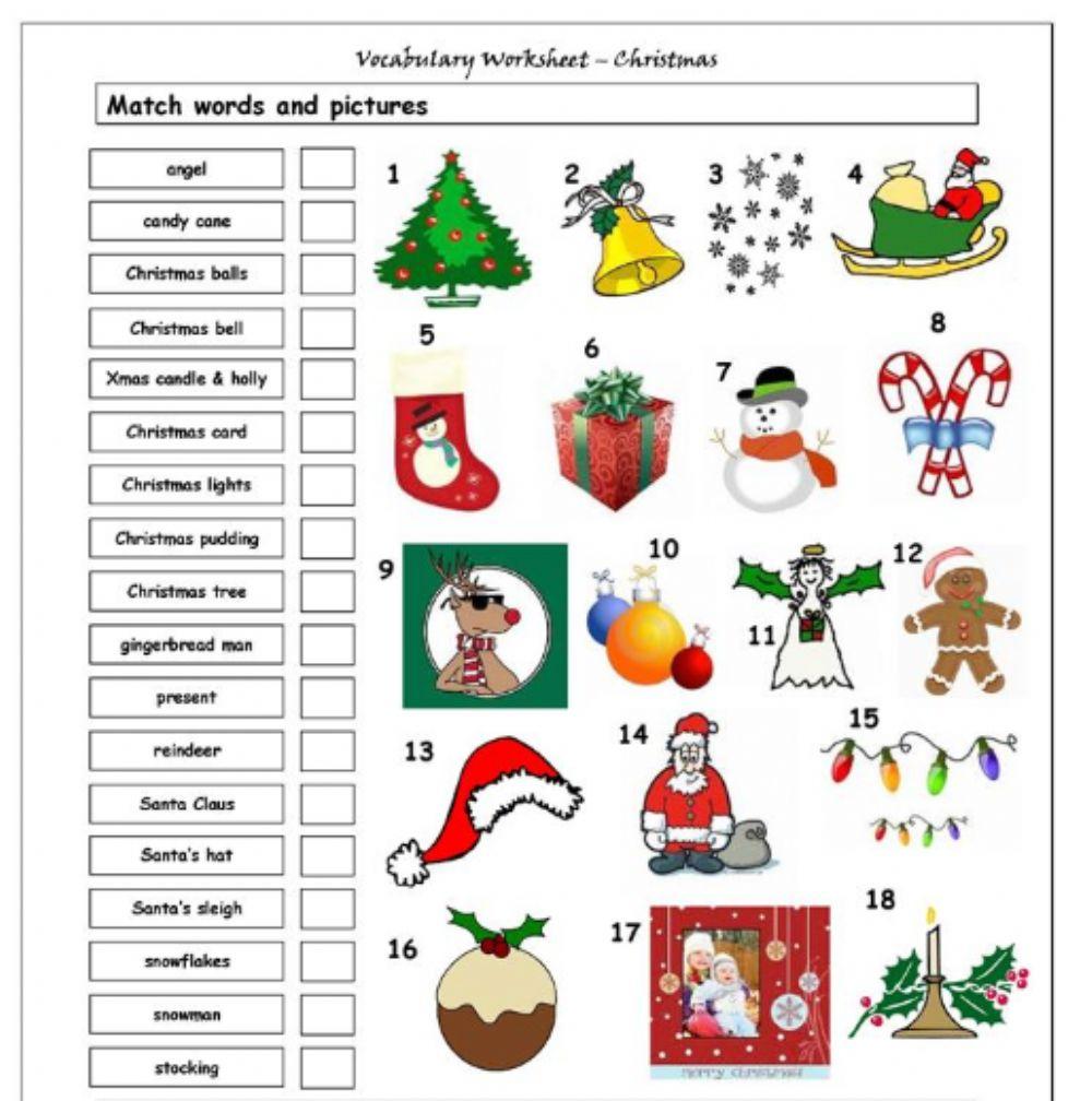 Match the Christmas Words
