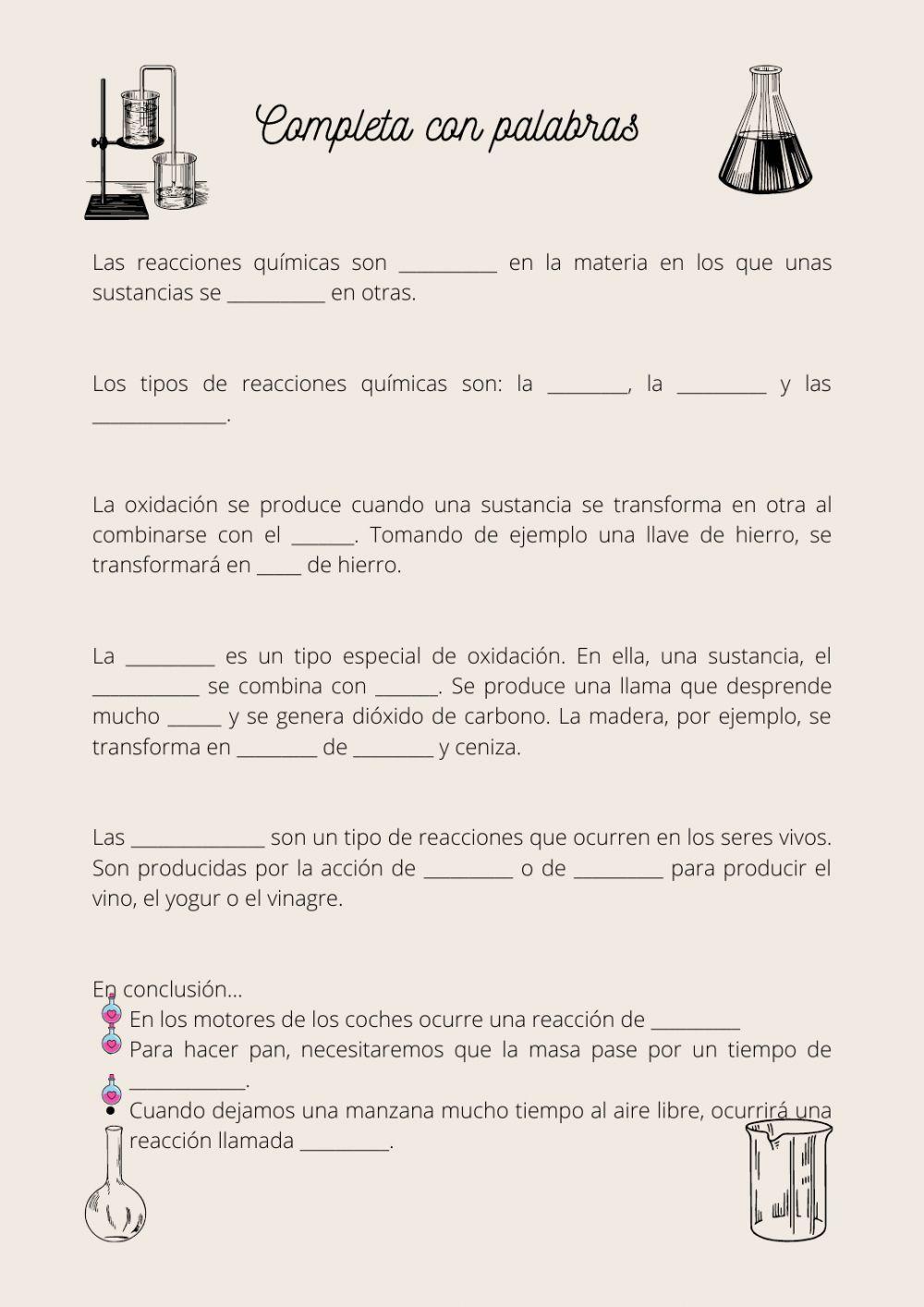 Las reacciones químicas