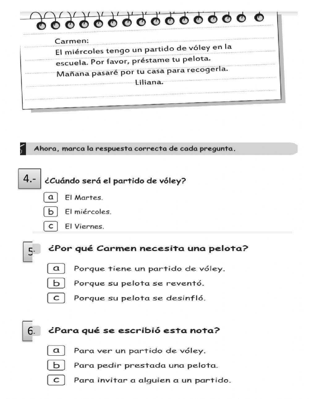 Comprension lectora :notas