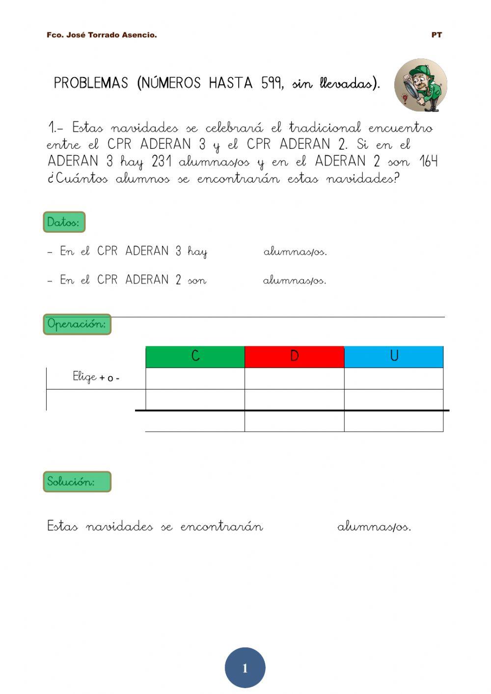 Problemas nº hasta 599 sin llevadas