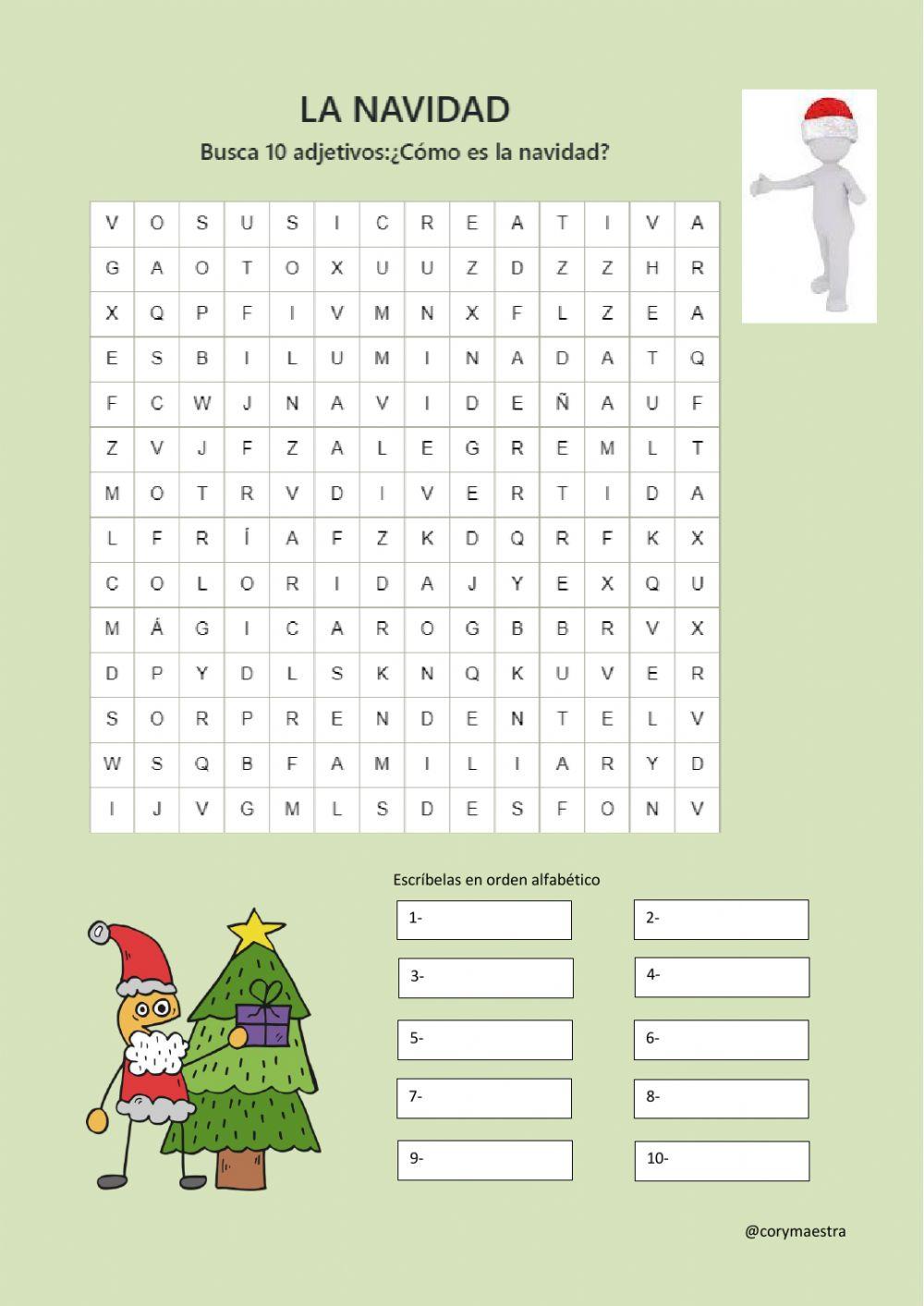 La Navidad con adjetivos