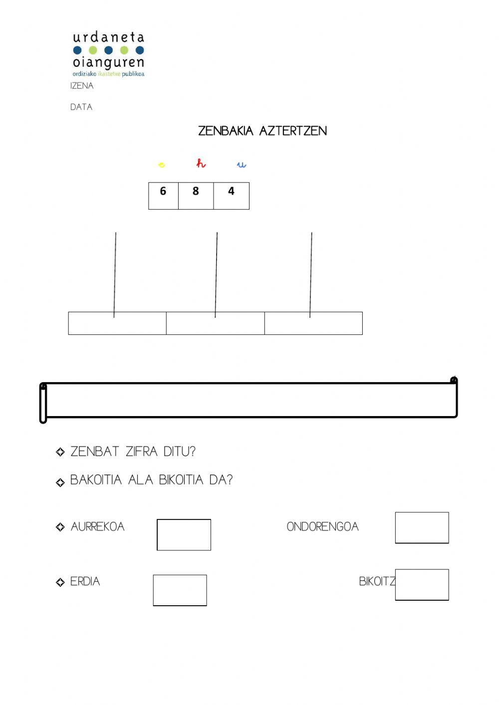 ZENBAKIAK AZTERTZEN 1000 arte