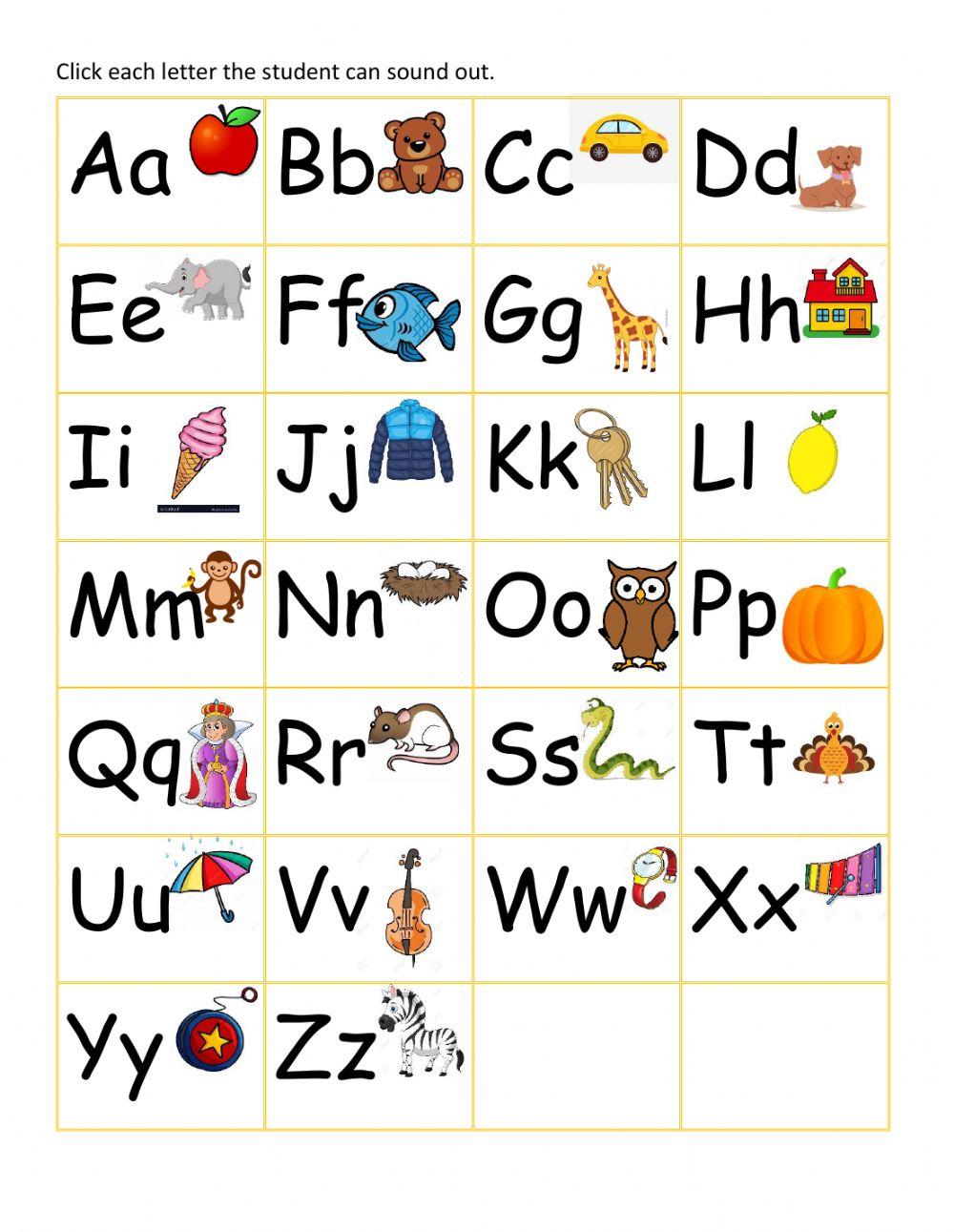Alphabet Sound with Picture