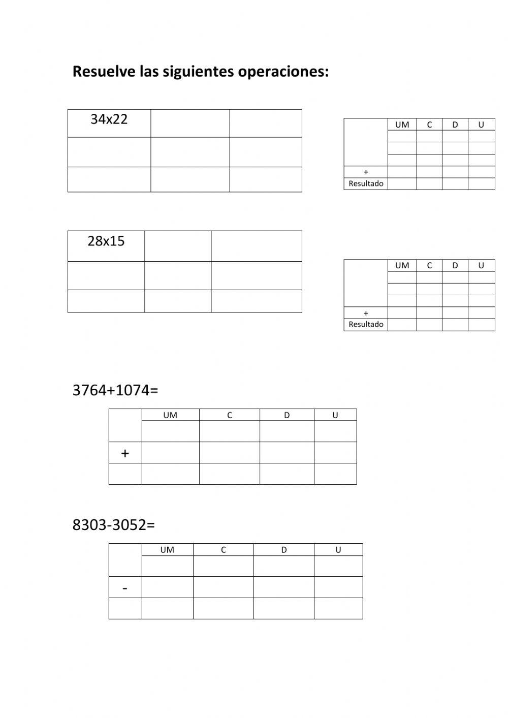Resolvemos problemas y operaciones