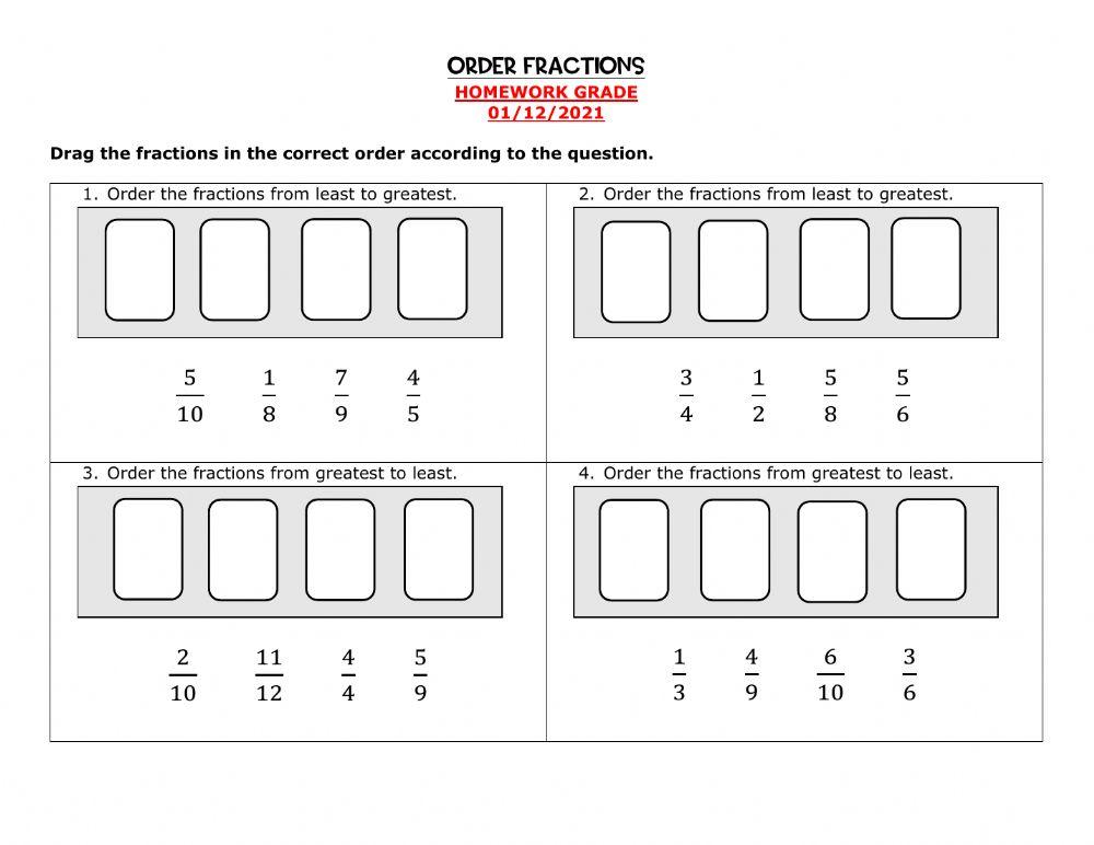 Order 4 Fractions