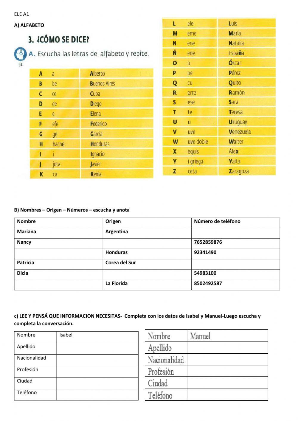 A1 Informacion Personal