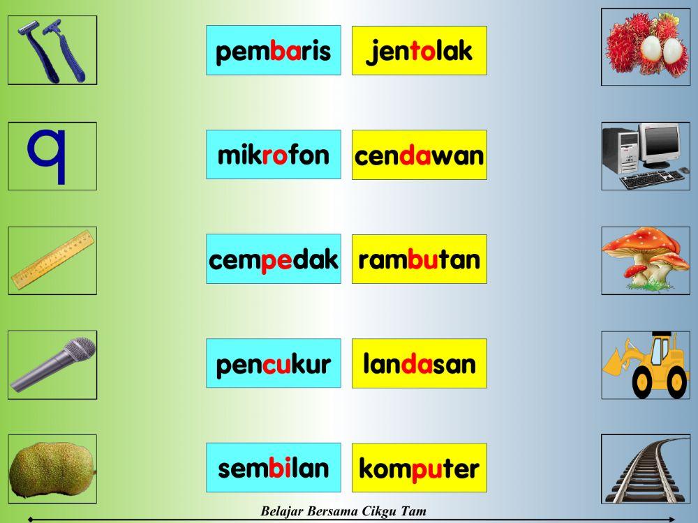 Latihan Perkataan KVK+KV+KVK