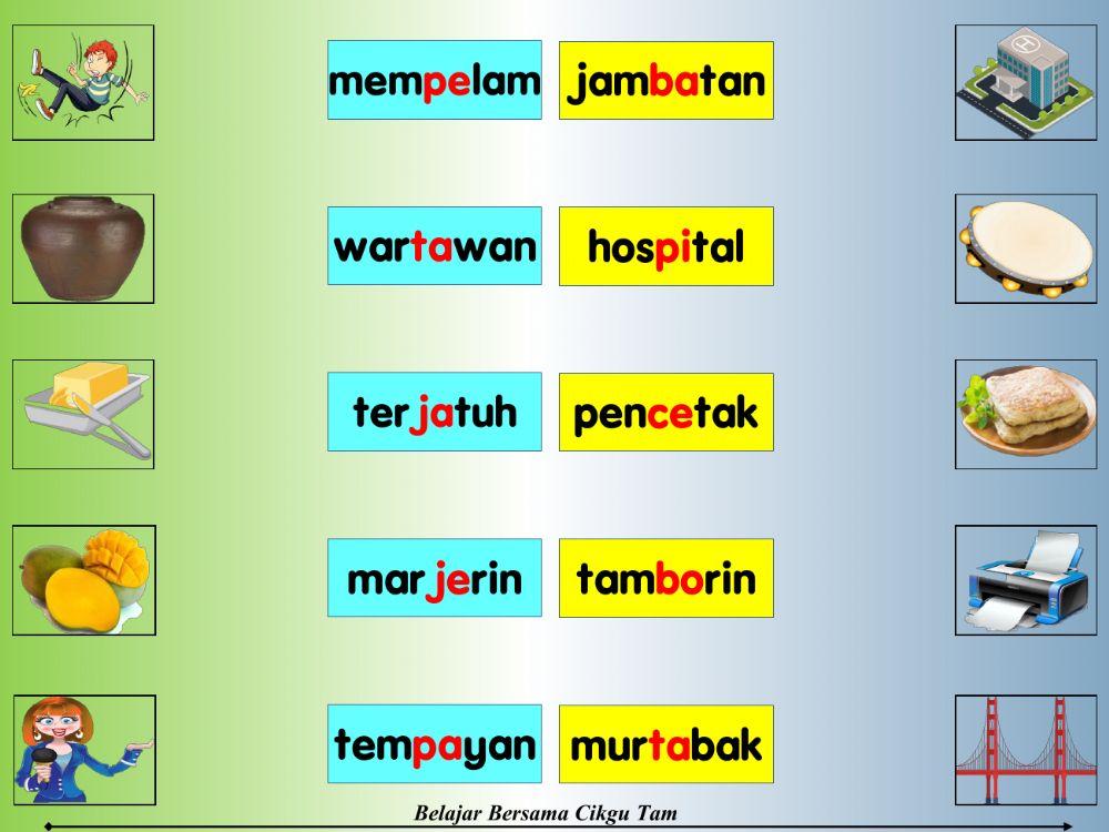 Latihan Perkataan KVK+KV+KVK