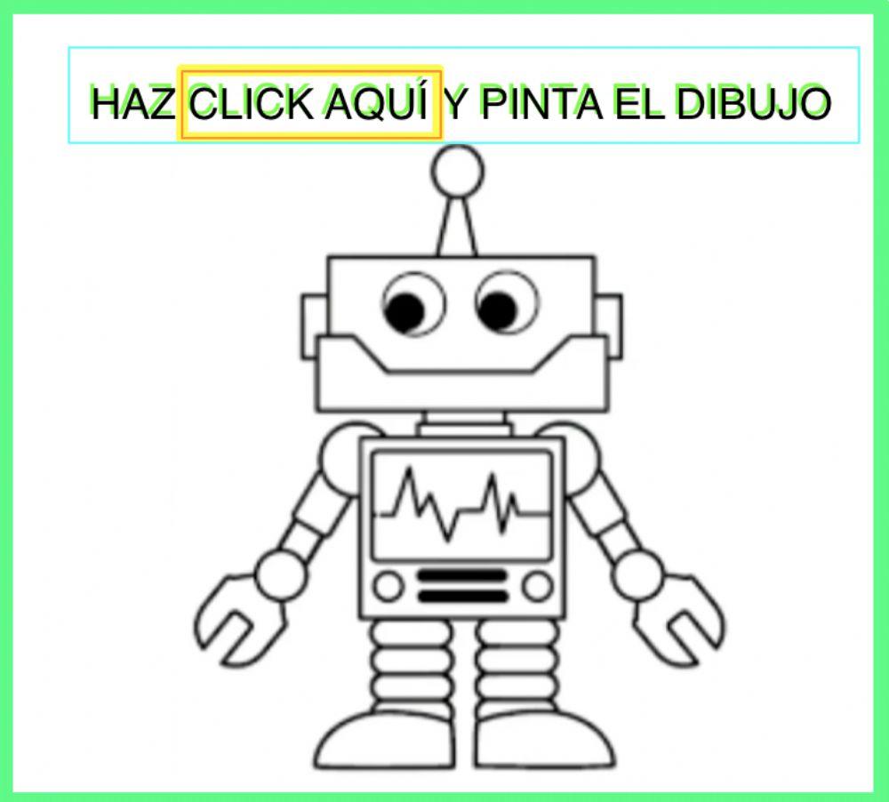DIBUJO DE UN ROBOT PARA PINTAR
