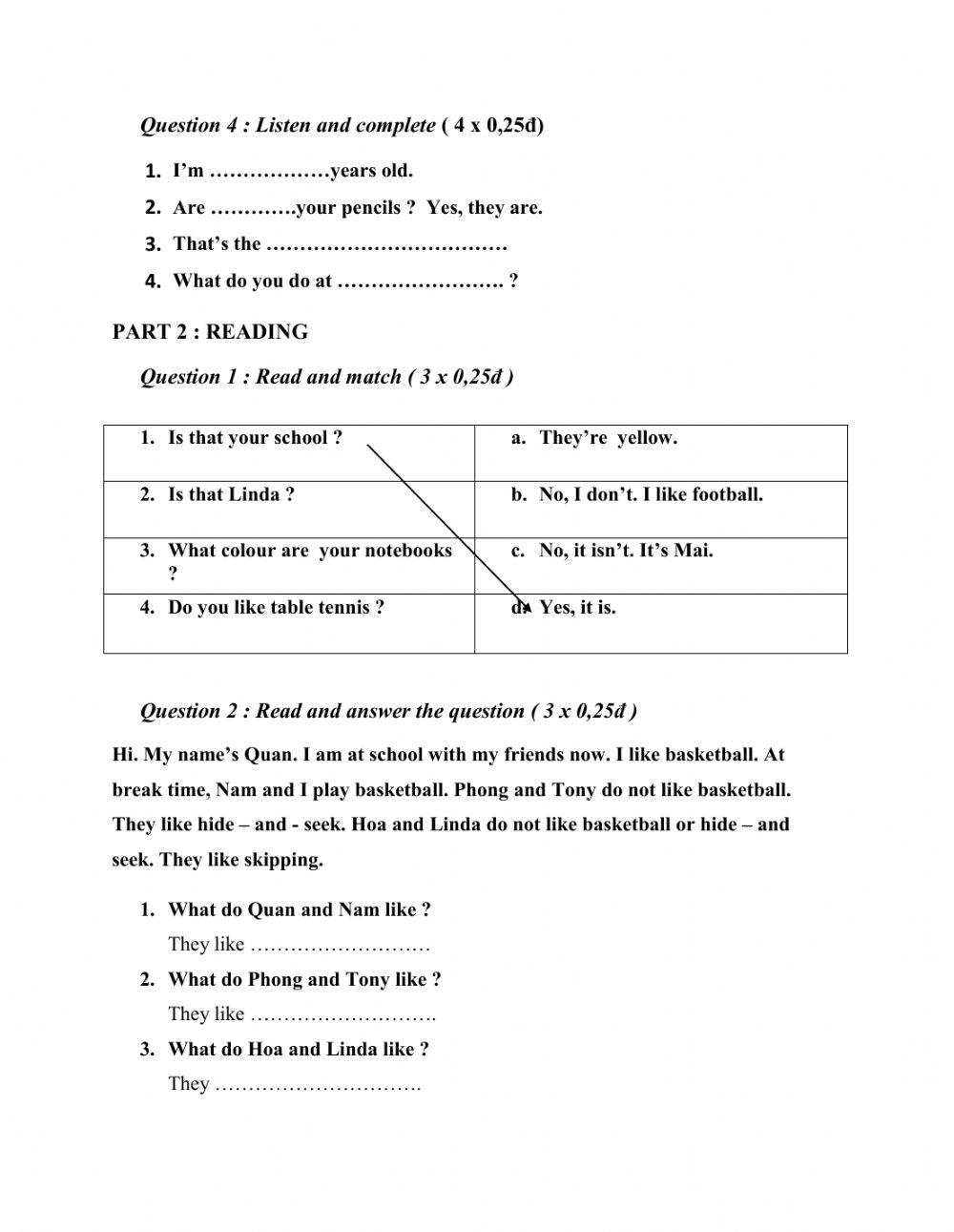 TA3-First Term Final Test