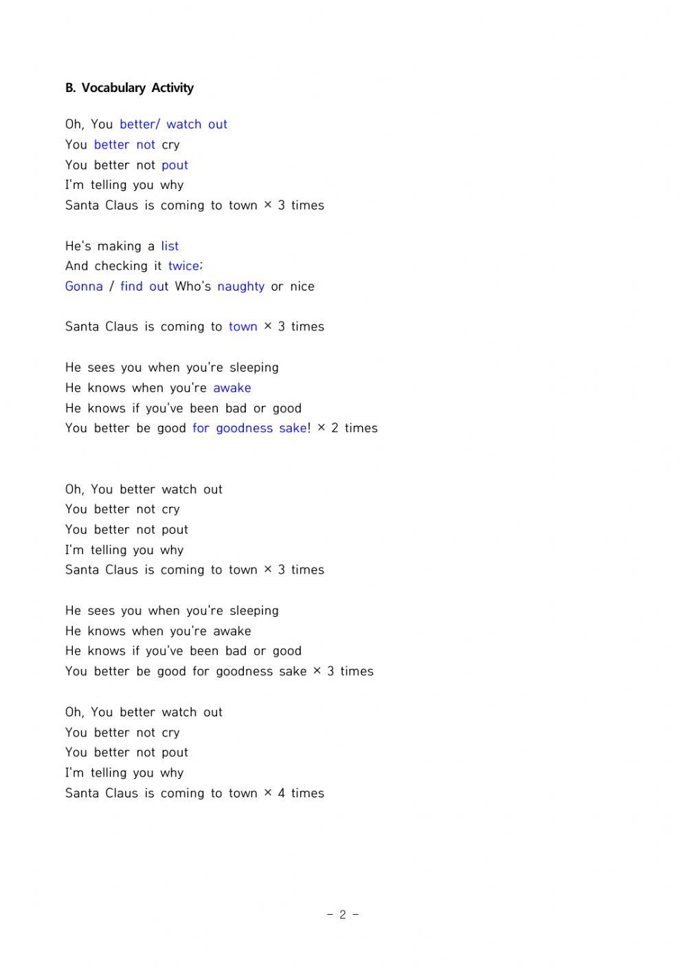 Santa Clause is coming to town