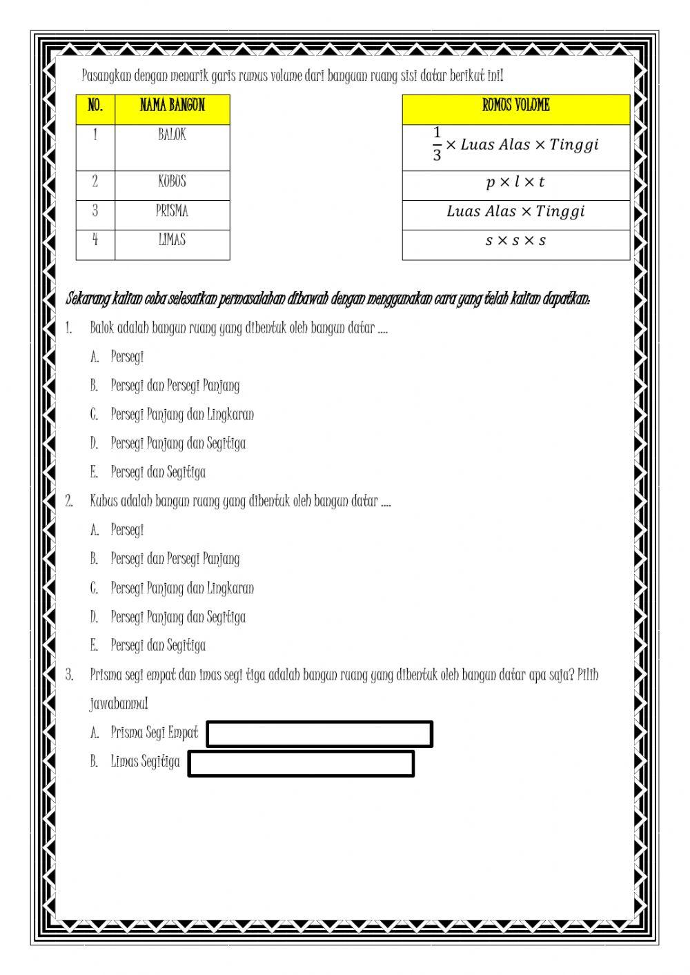 Bangun ruang sisi datar