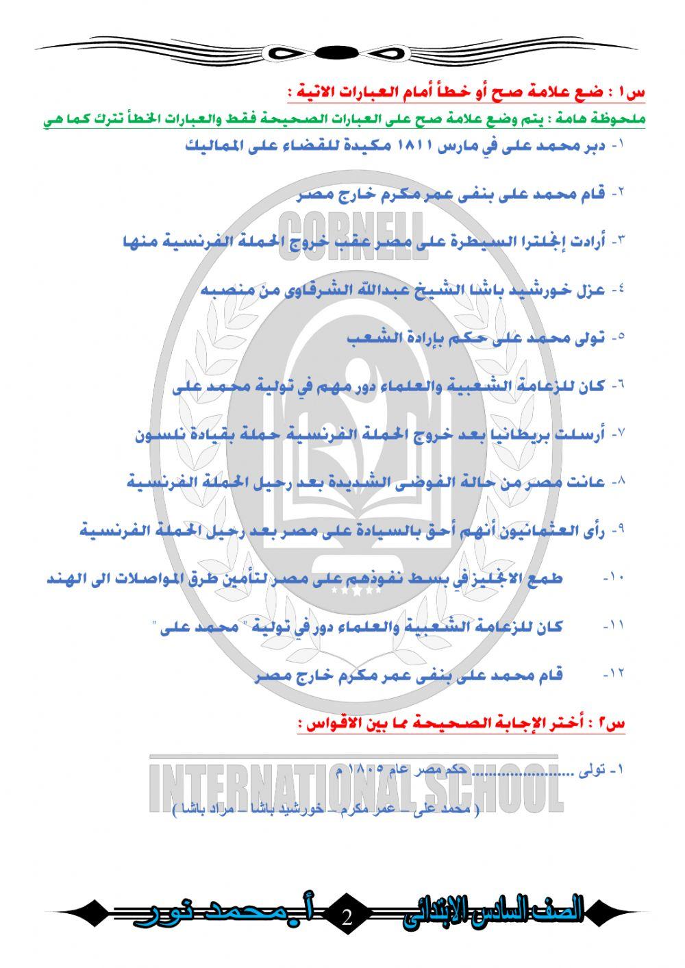 محمد على والياً على مصر