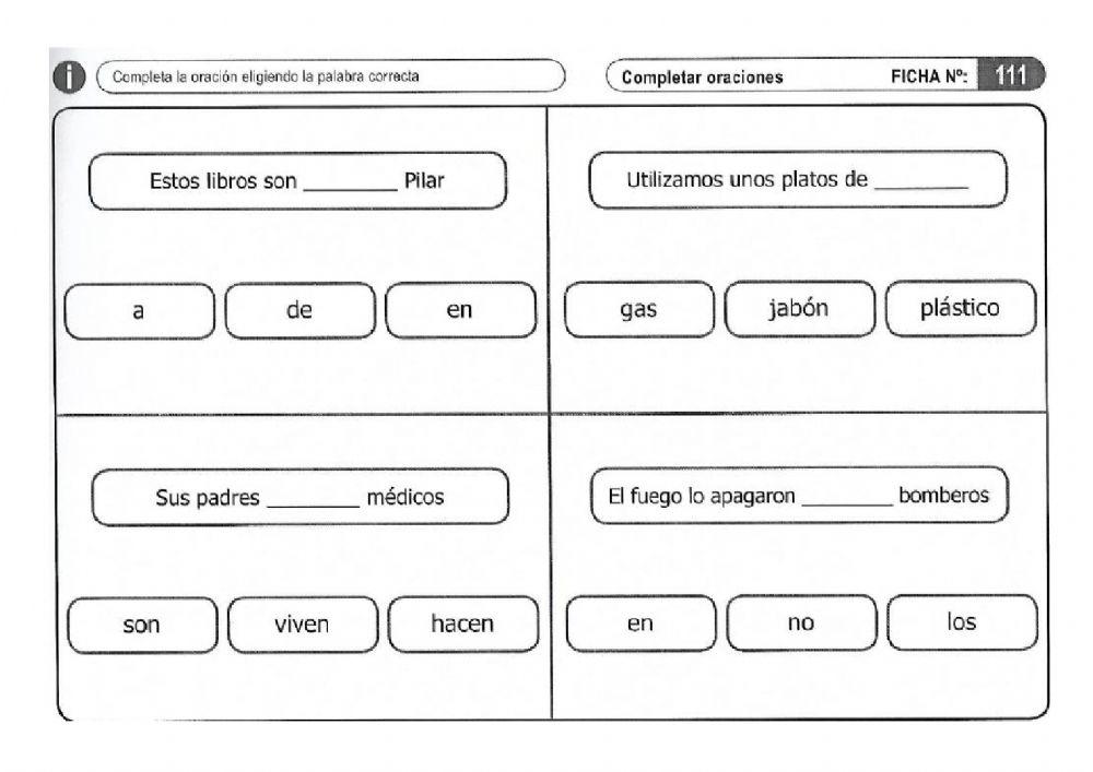 Ficha lengua española