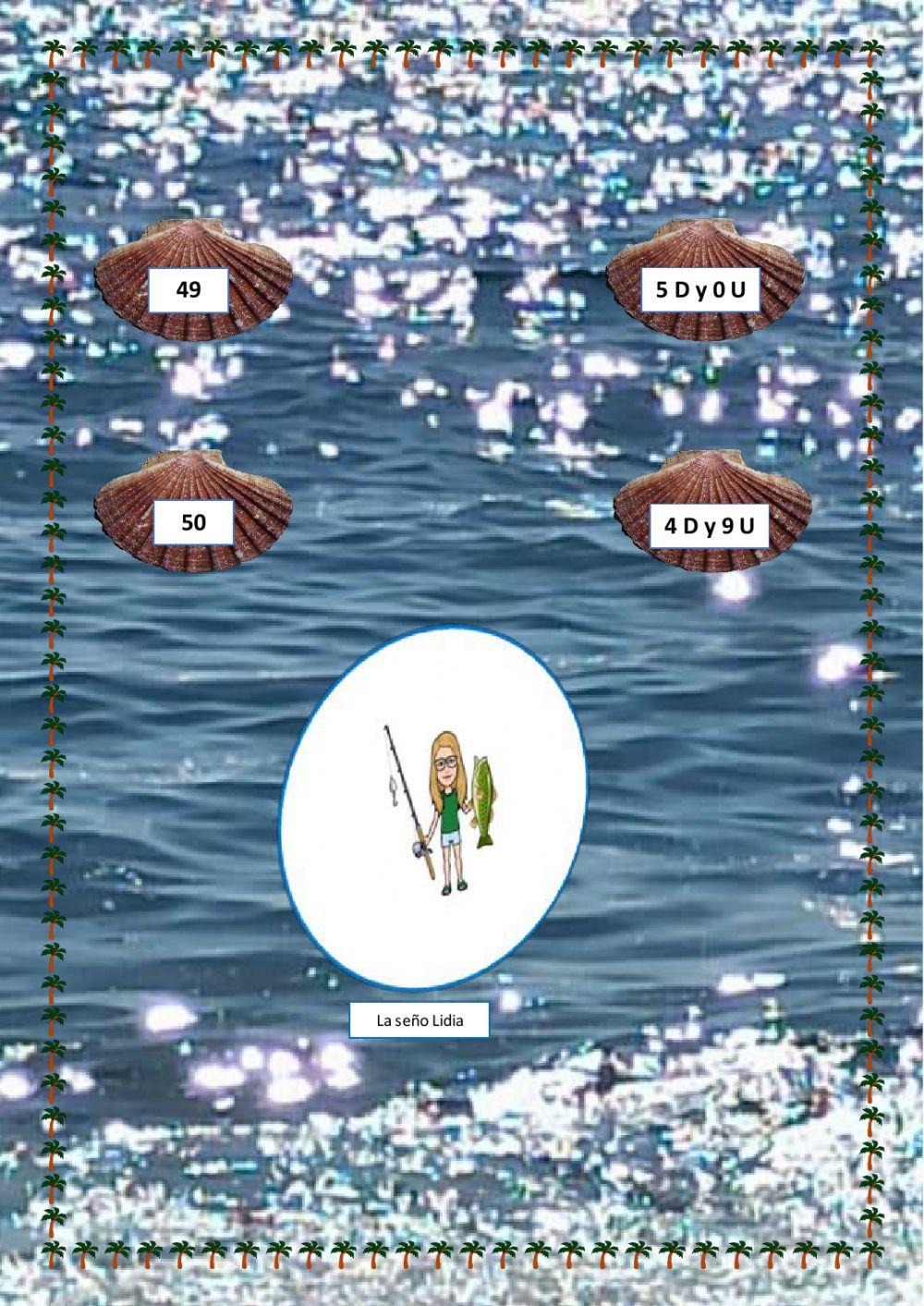 Descomposición de números del 41 al 50.