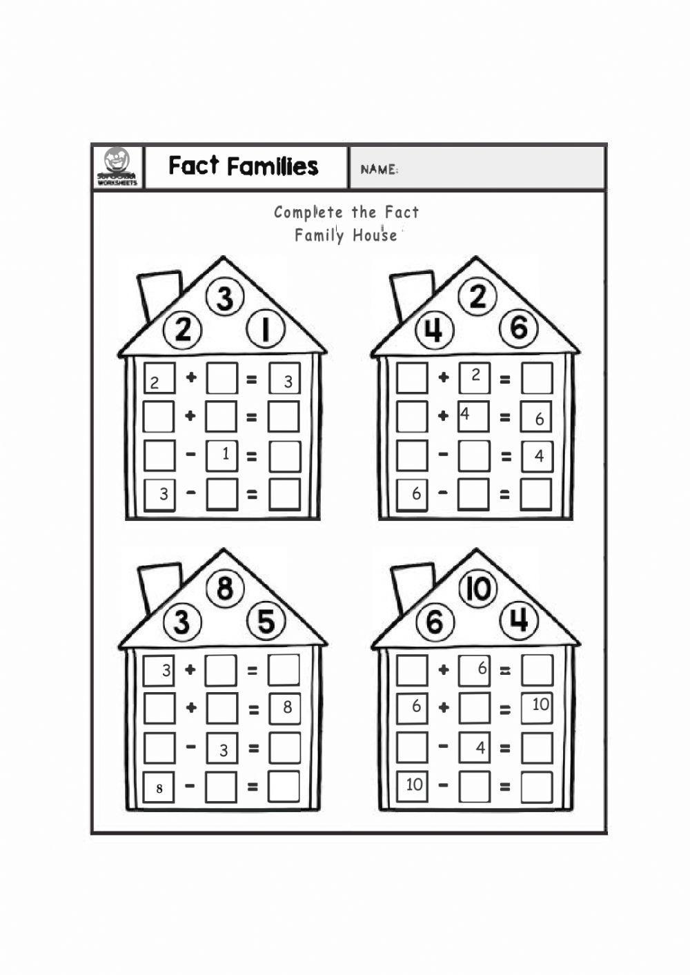 Partially Filled Fact Family House