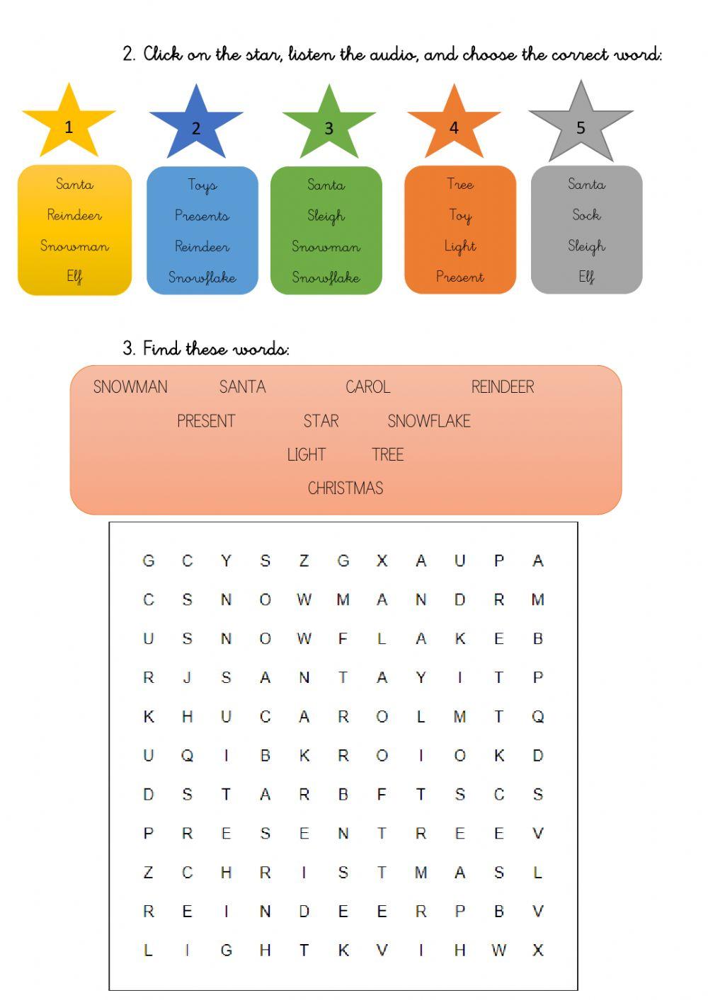 Christmas Vocabulary Revision