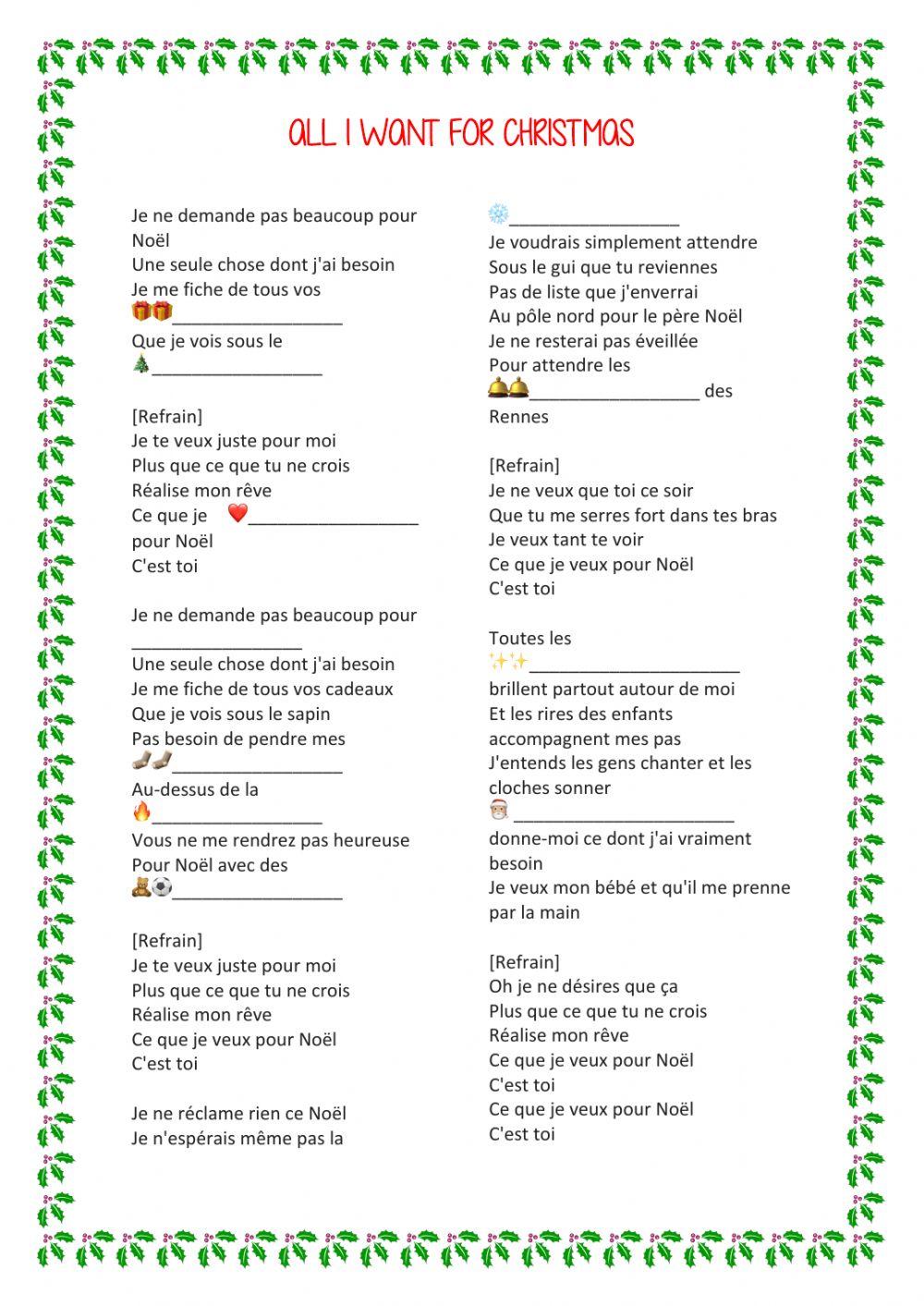 ALL I Want for Christmas (FRENCH VERSION)