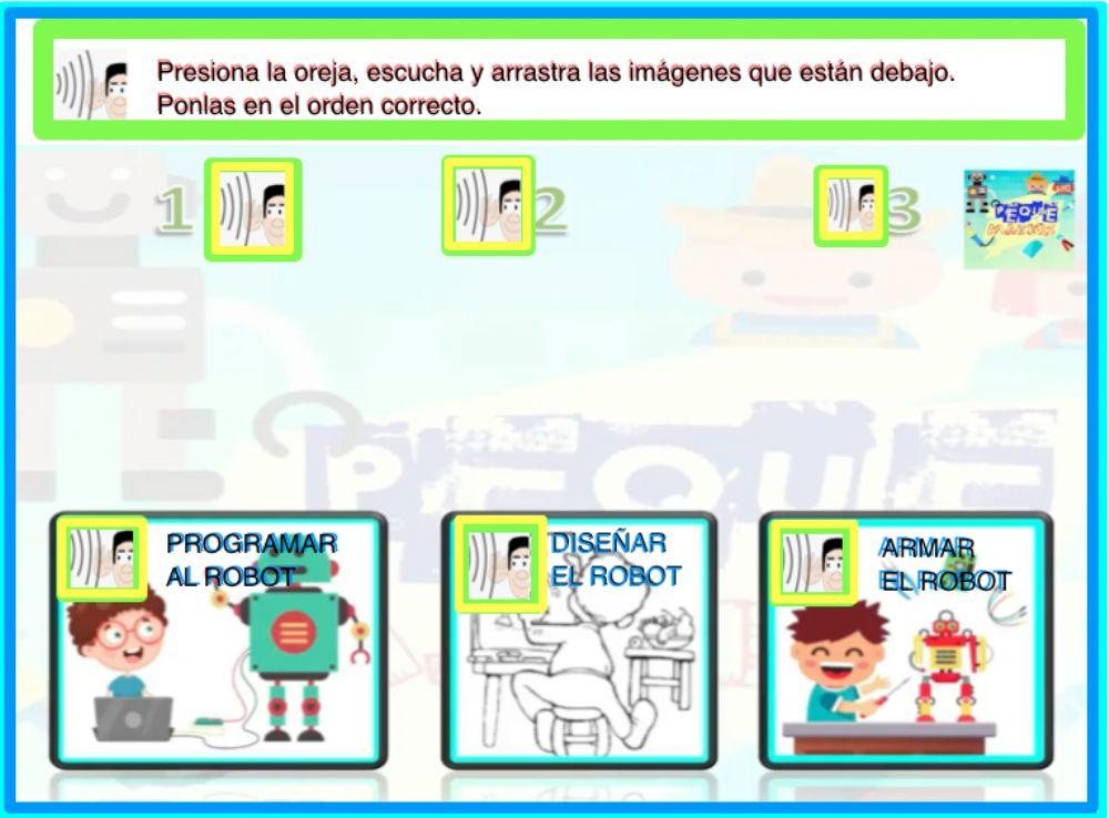 pasos para armar un robot drag and drop