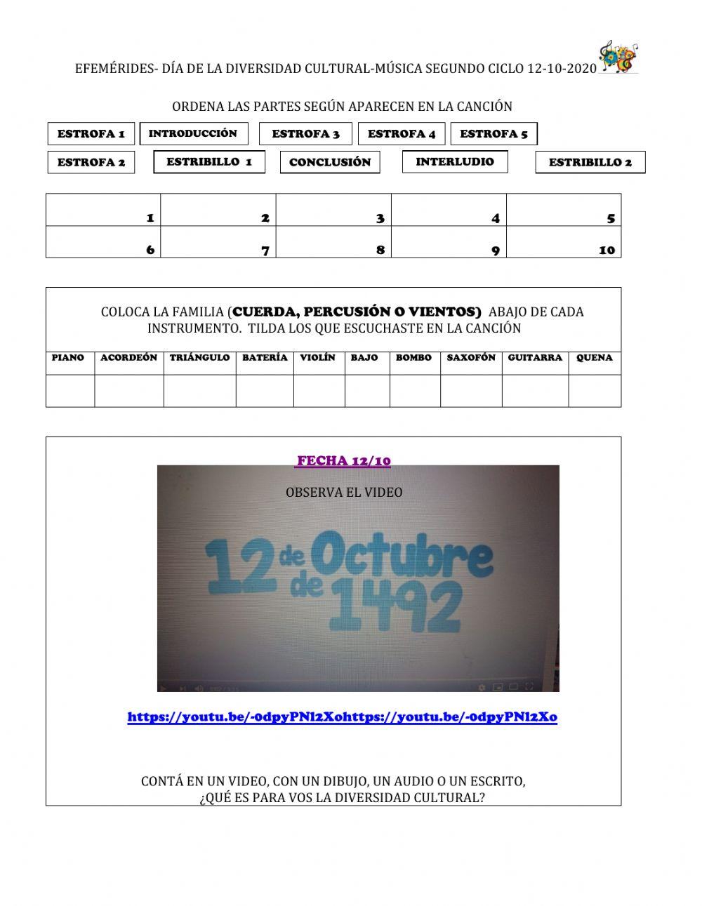 EFEMERIDE 12-10-2020 - DIVERSIDAD CULTURAL - FORMA