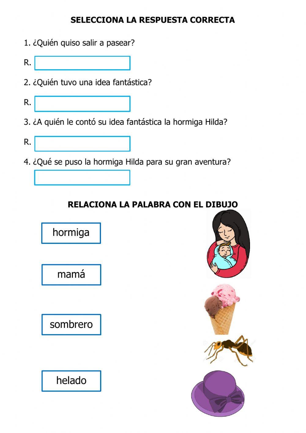 Comprensión de lectura 1º