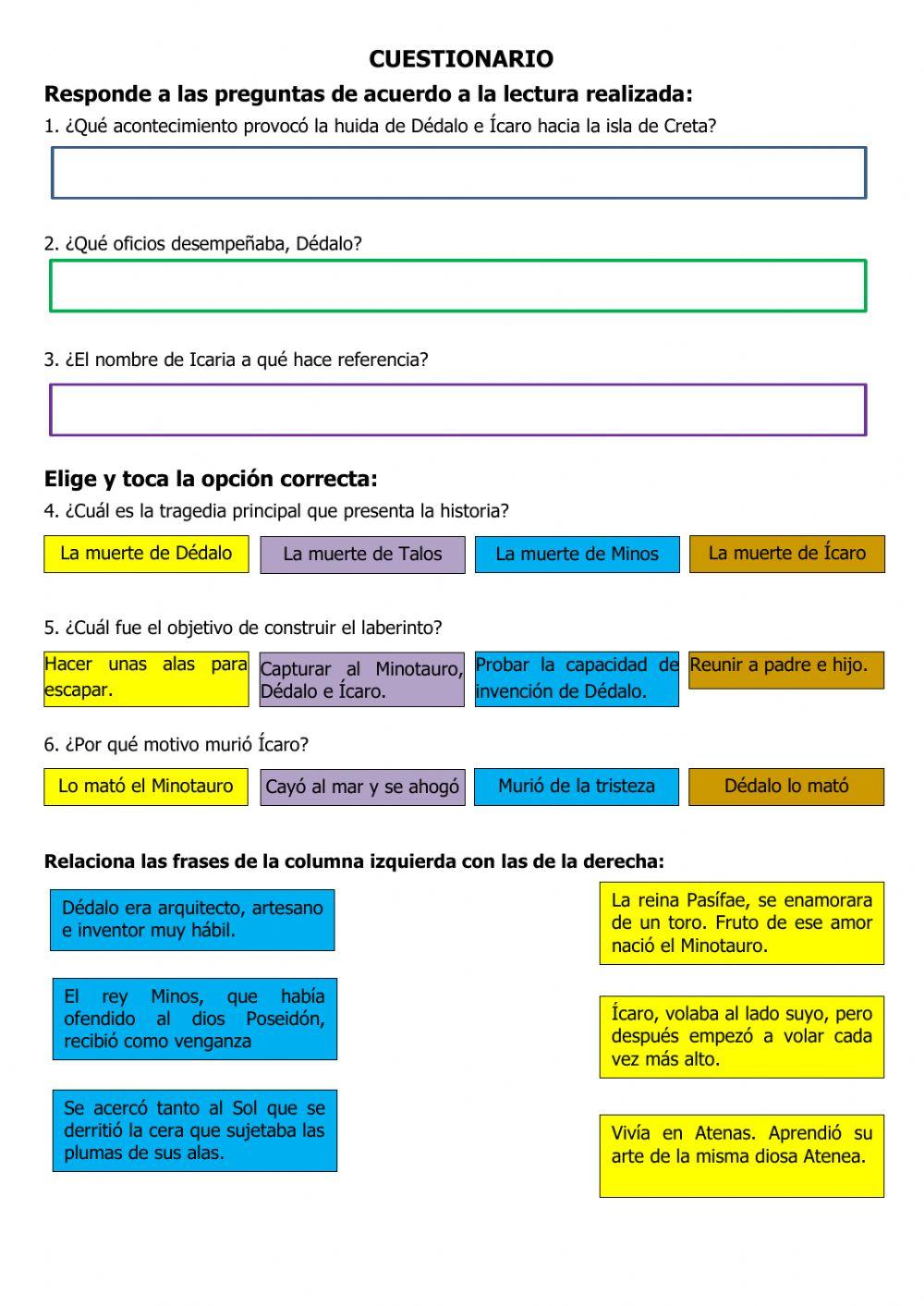 Comprensión de lectura 6º