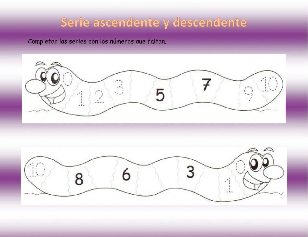 Serie ascendente y descendente