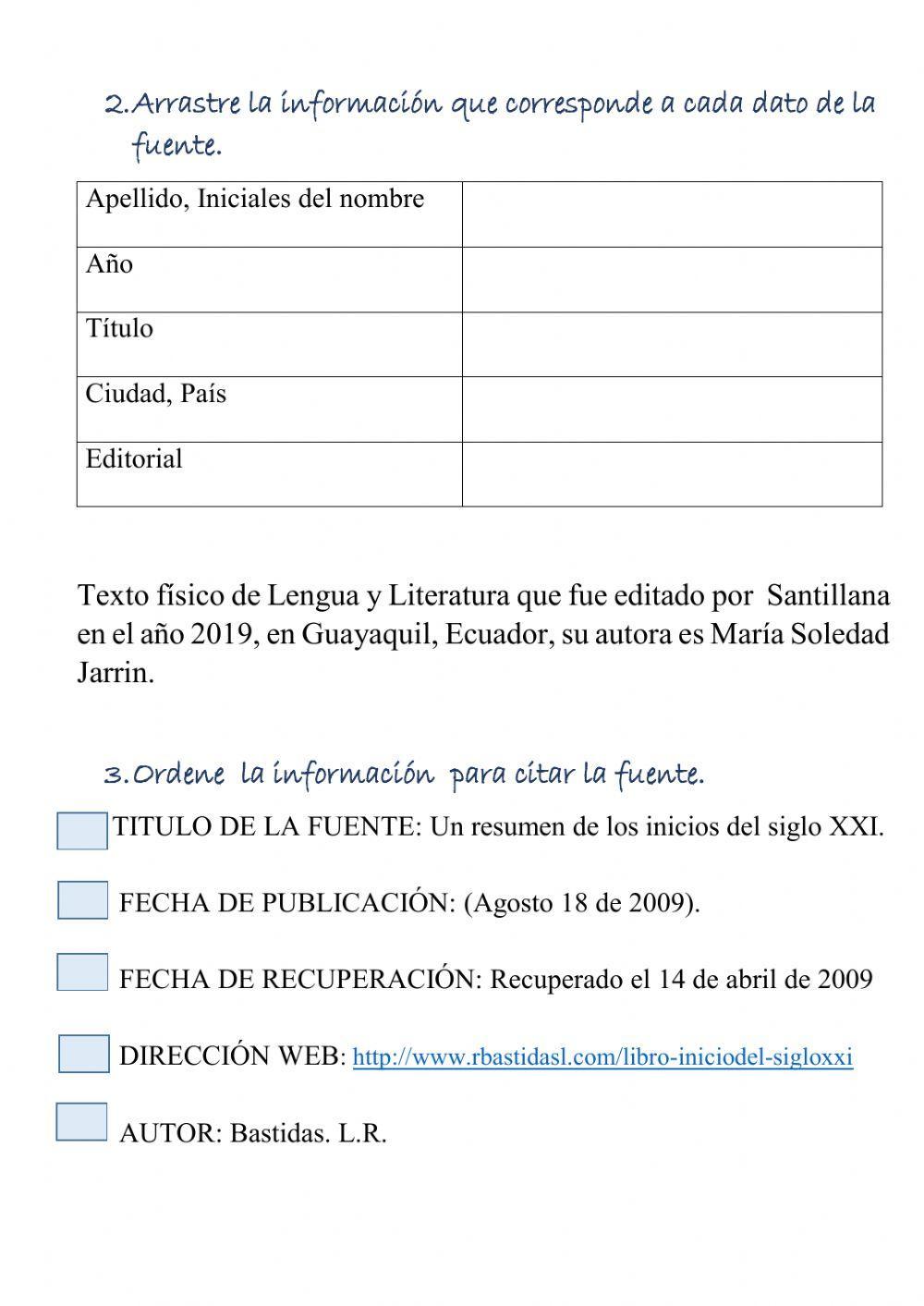 Fuentes de información