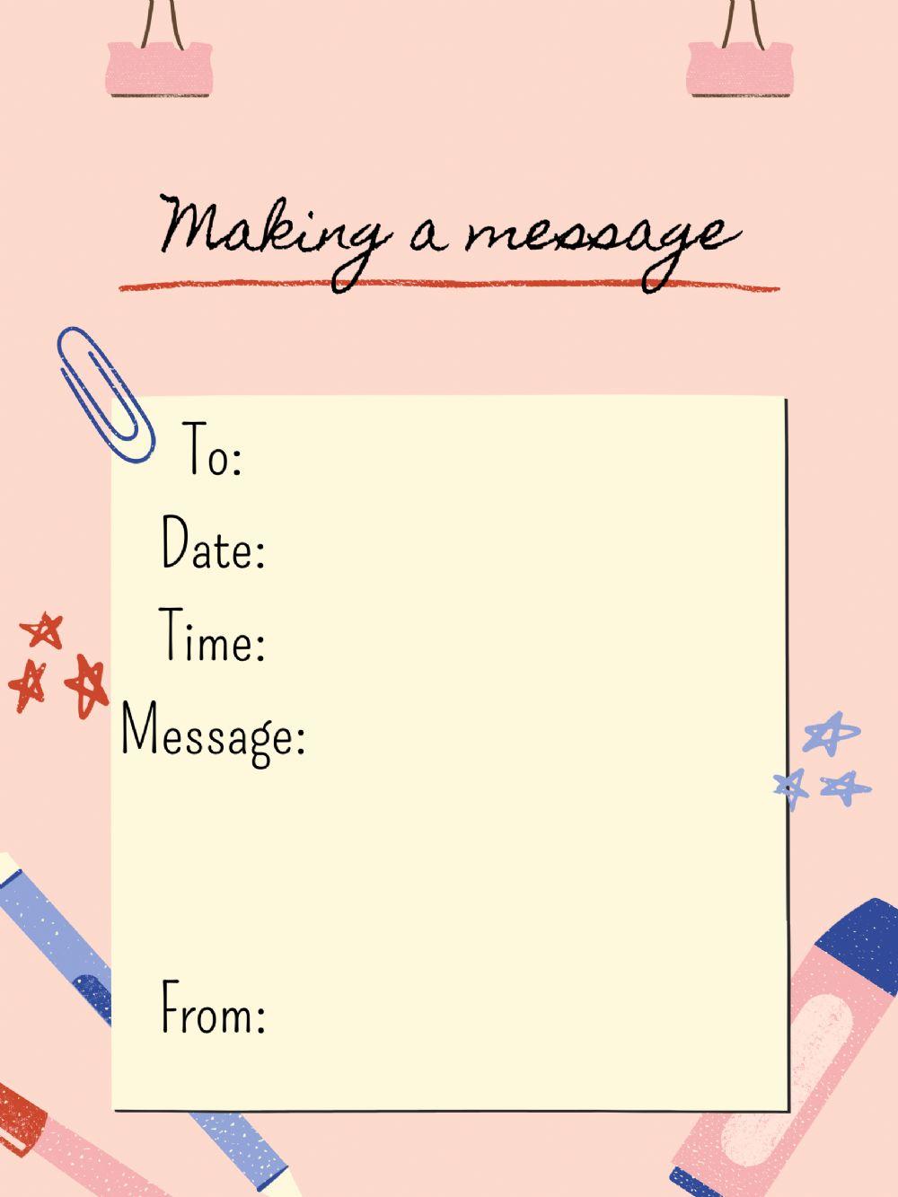 Making a message