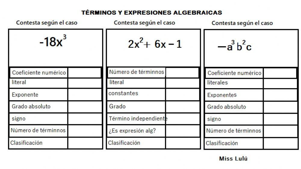 Término algebraico