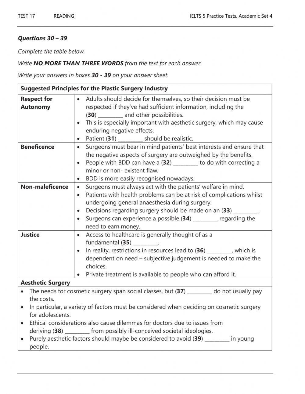 IELTS reading and writing