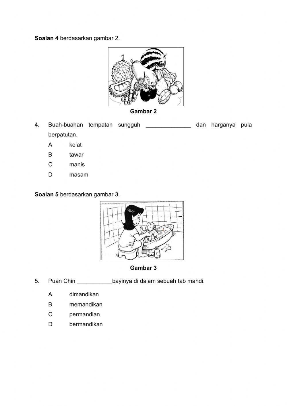 Bahasa Melayu Pemahaman