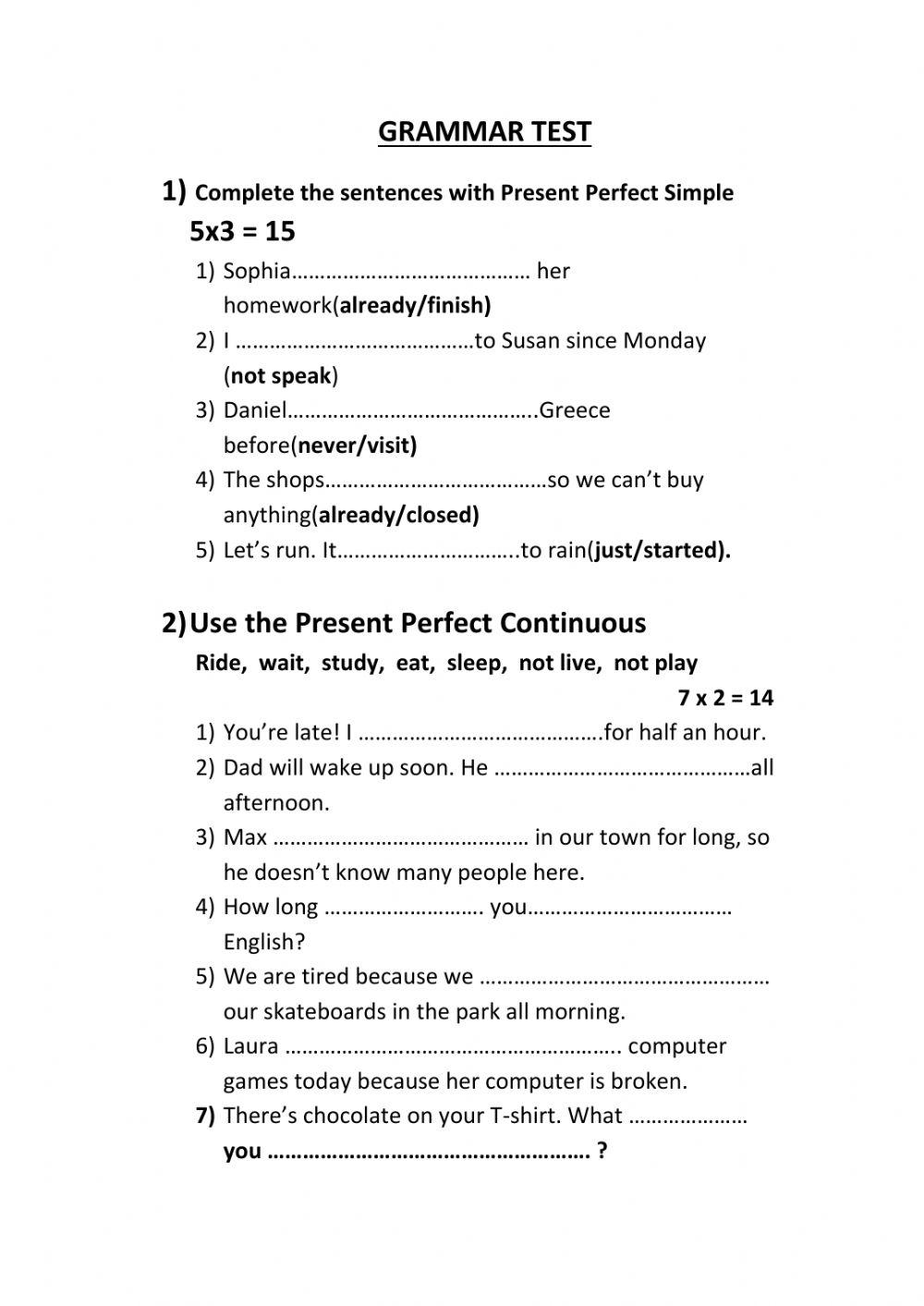 Past Simple-Present Perfect