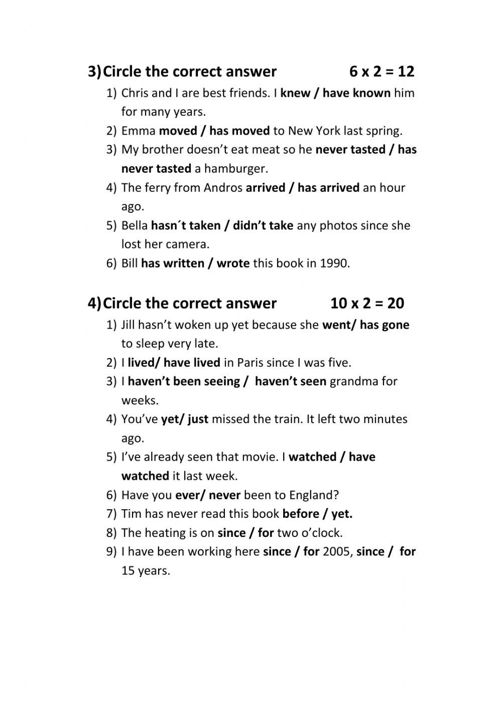 Past Simple-Present Perfect