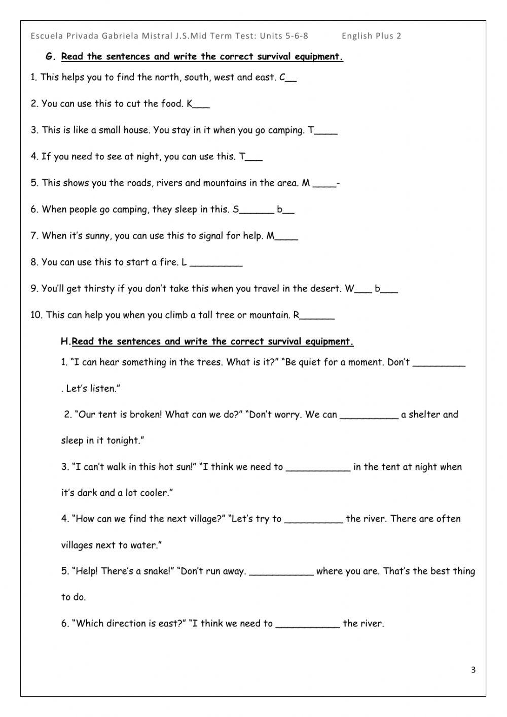 Final Test English Plus 2