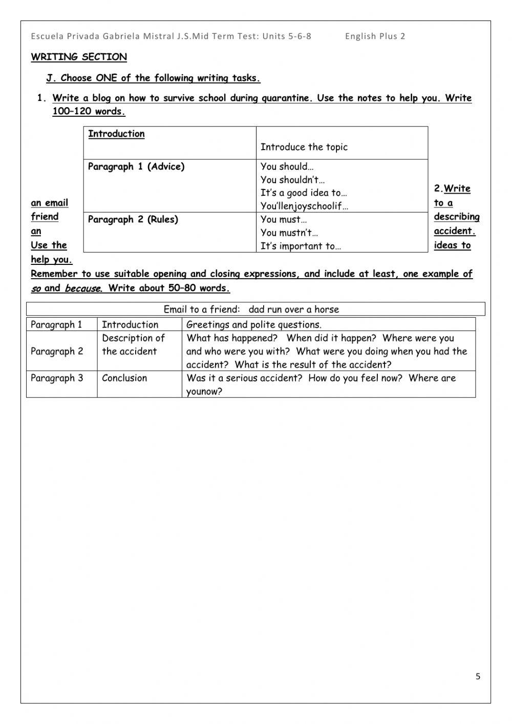 Final Test English Plus 2