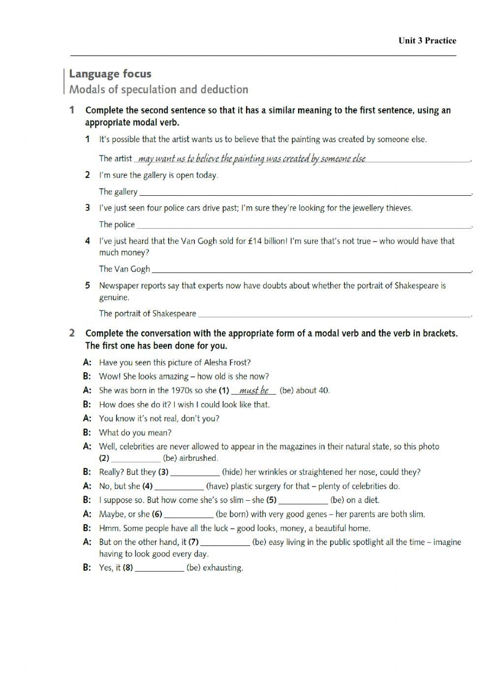 Modals of Deduction Practice