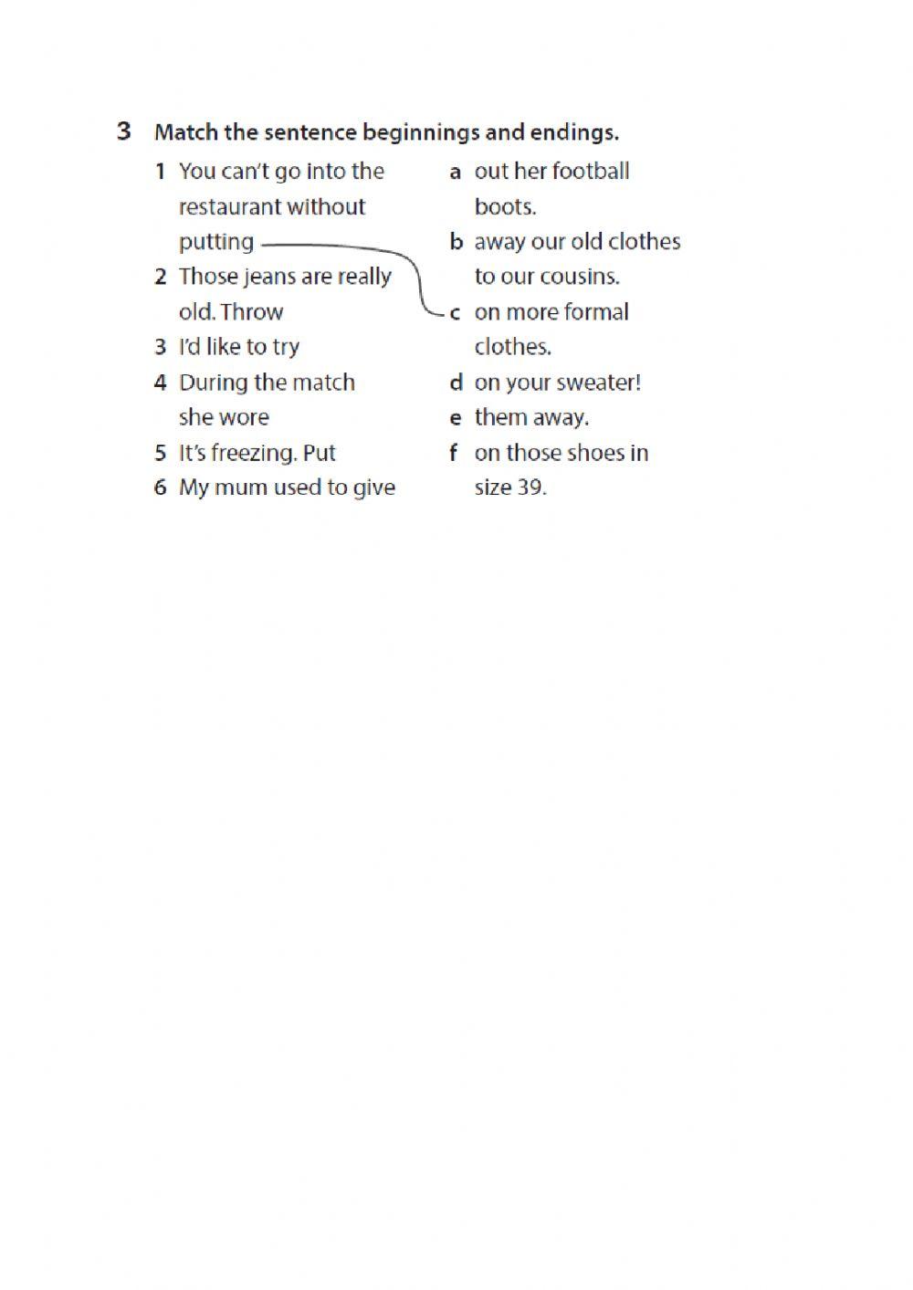 All Clear 8 Unit 4 phrasal verbs - clothes