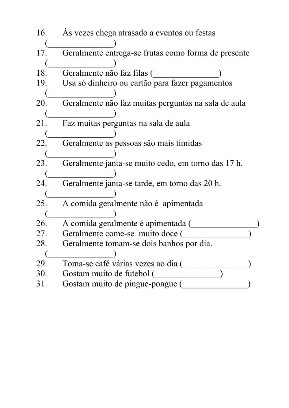 Diferenças culturais