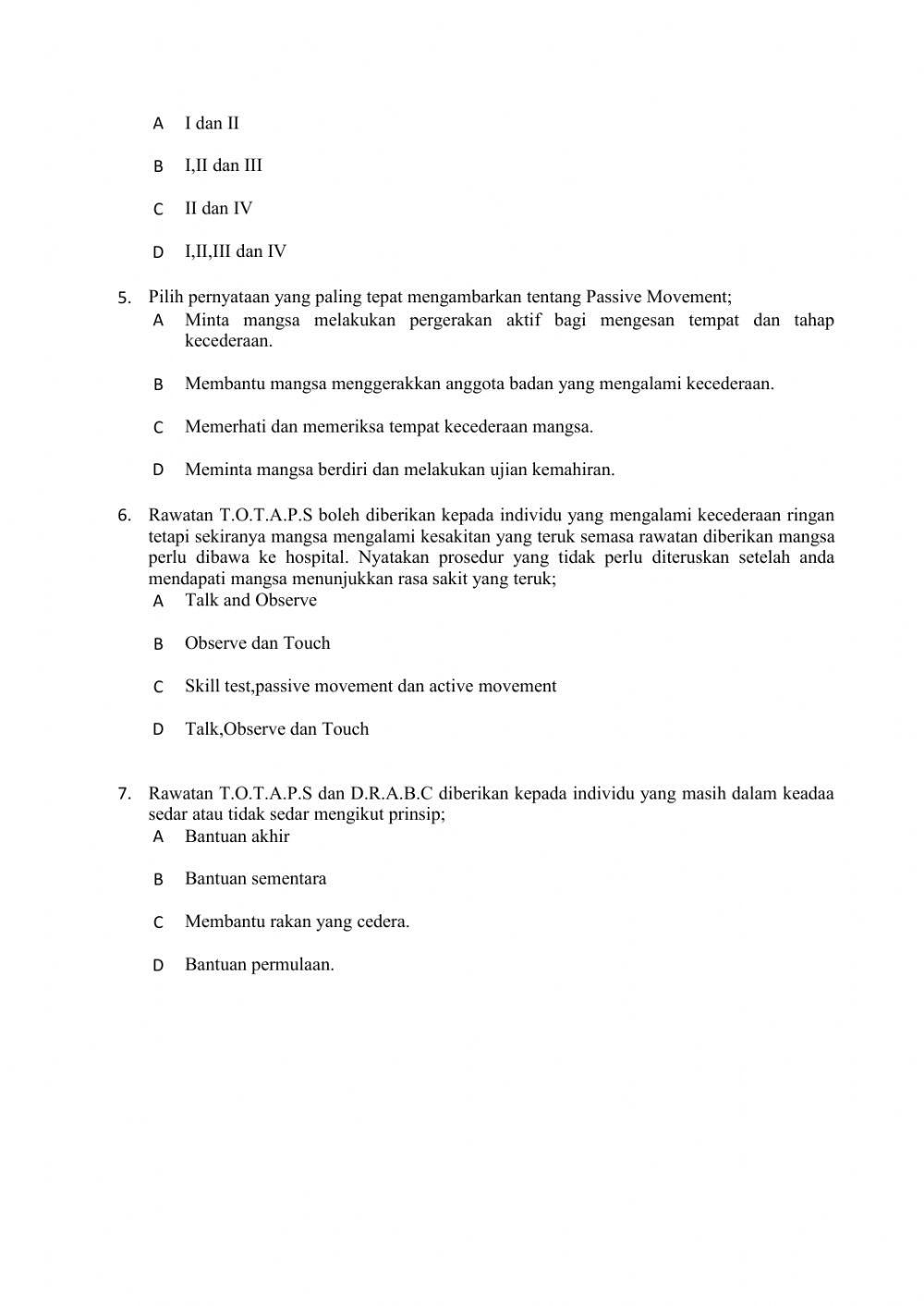 Soalan ulangkaji PJPK Tingkatan 2