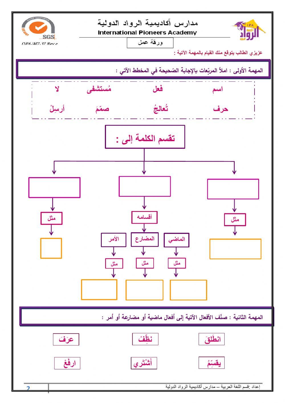 ورقة عمل الدعم الأكاديمي 4
