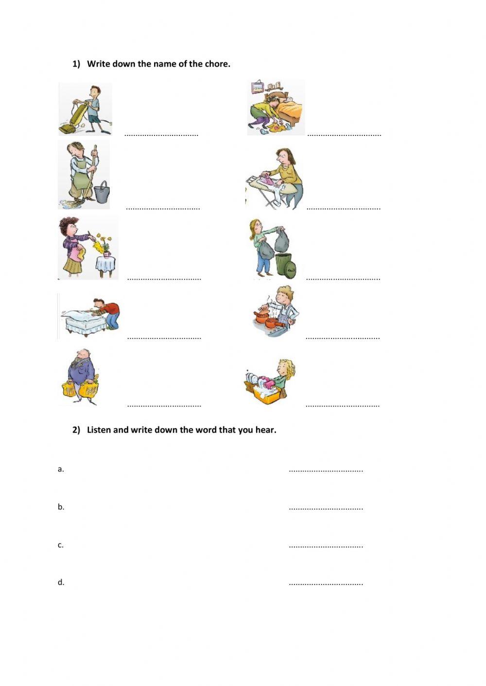 Chores 4501685 | AlexLgr | Live Worksheets