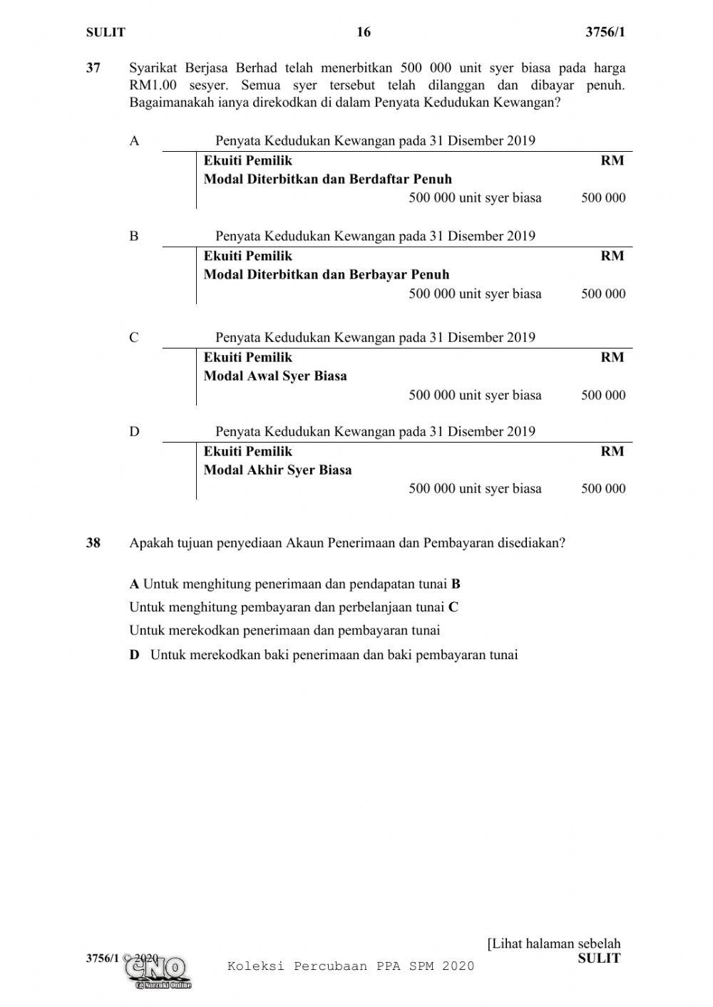 Kertas percubaan kulai