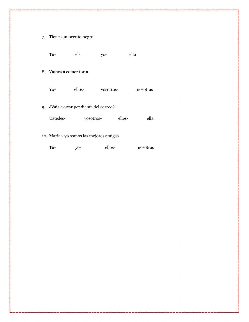 Pronombres personales