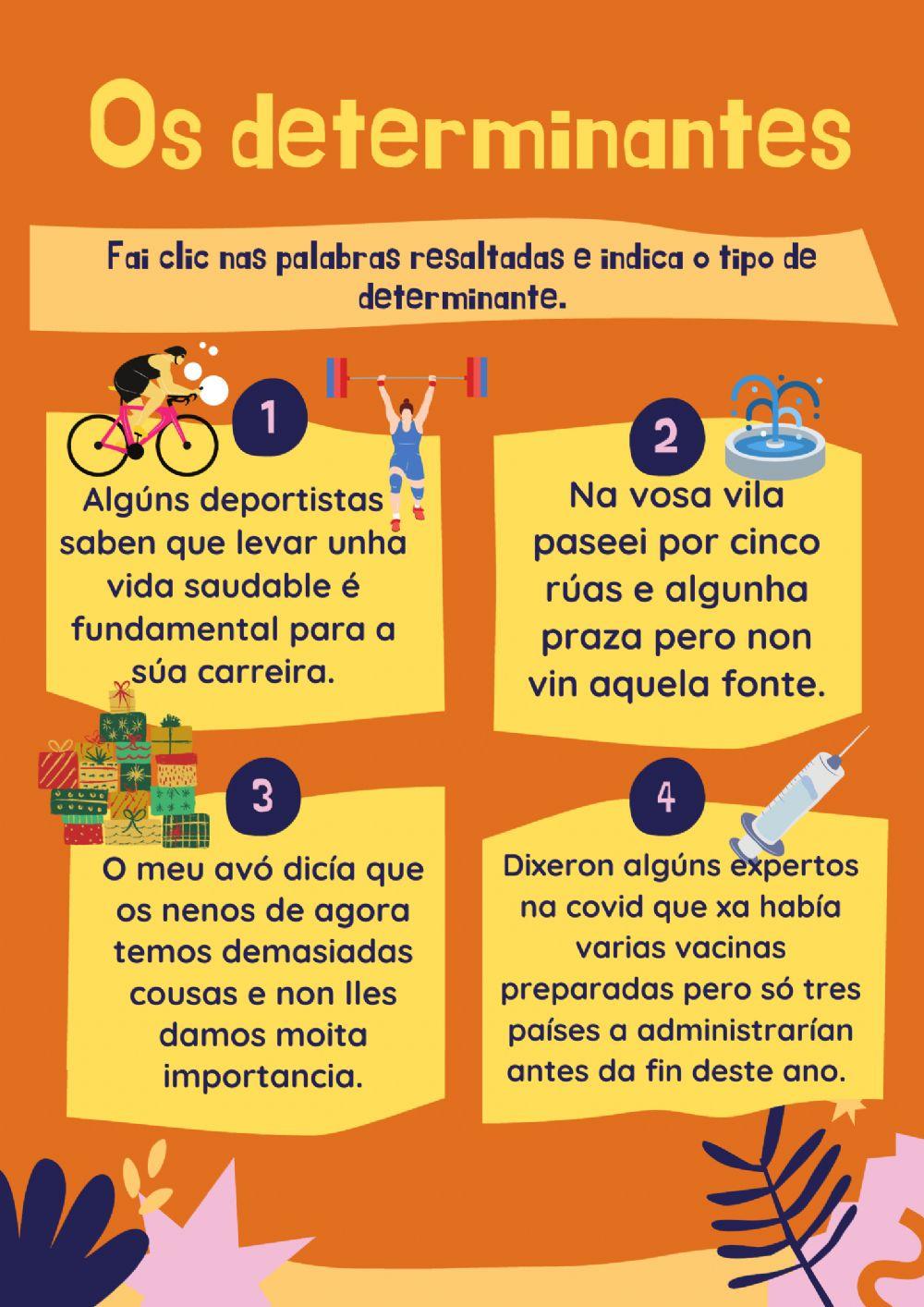 Lingua galega: determinantes Lingua galega: determinantes