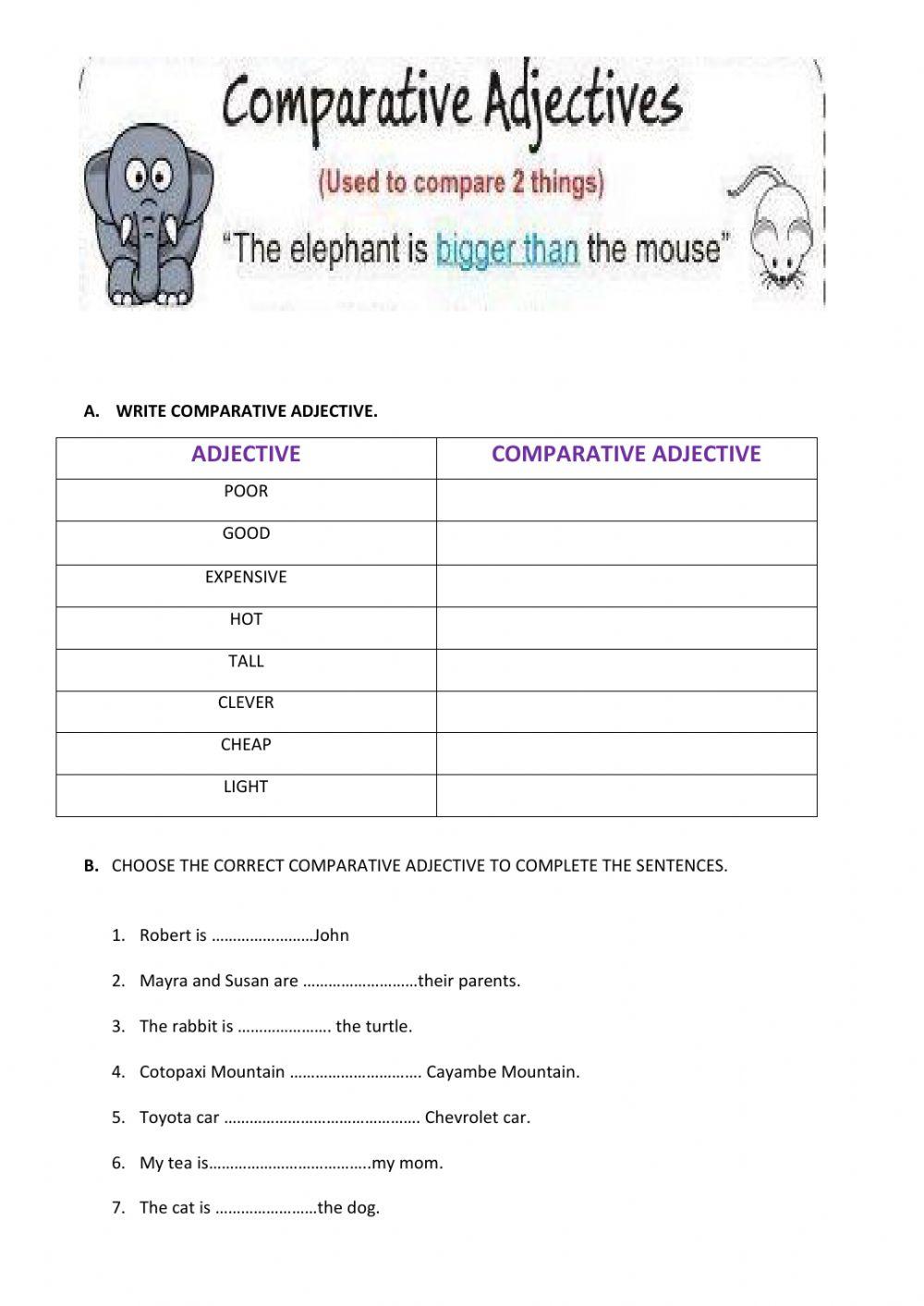Comparative adjectives